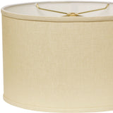 16" Parchment Biege Throwback Oval Linen Lampshade