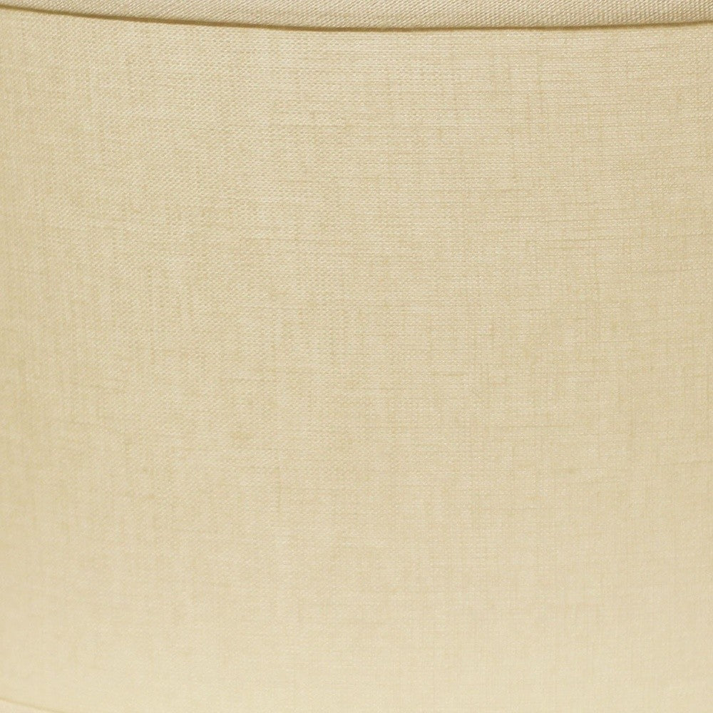 16" Parchment Biege Throwback Oval Linen Lampshade - Homeroots - Flyclothing LLC