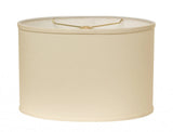 18" Ivory Throwback Oval No Slub Lampshade - Homeroots
