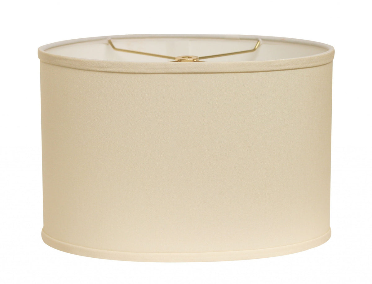 18" Ivory Throwback Oval No Slub Lampshade - Homeroots - Flyclothing LLC