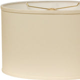18" Ivory Throwback Oval No Slub Lampshade - Homeroots - Flyclothing LLC