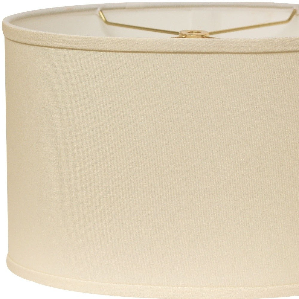 18" Ivory Throwback Oval No Slub Lampshade - Homeroots - Flyclothing LLC