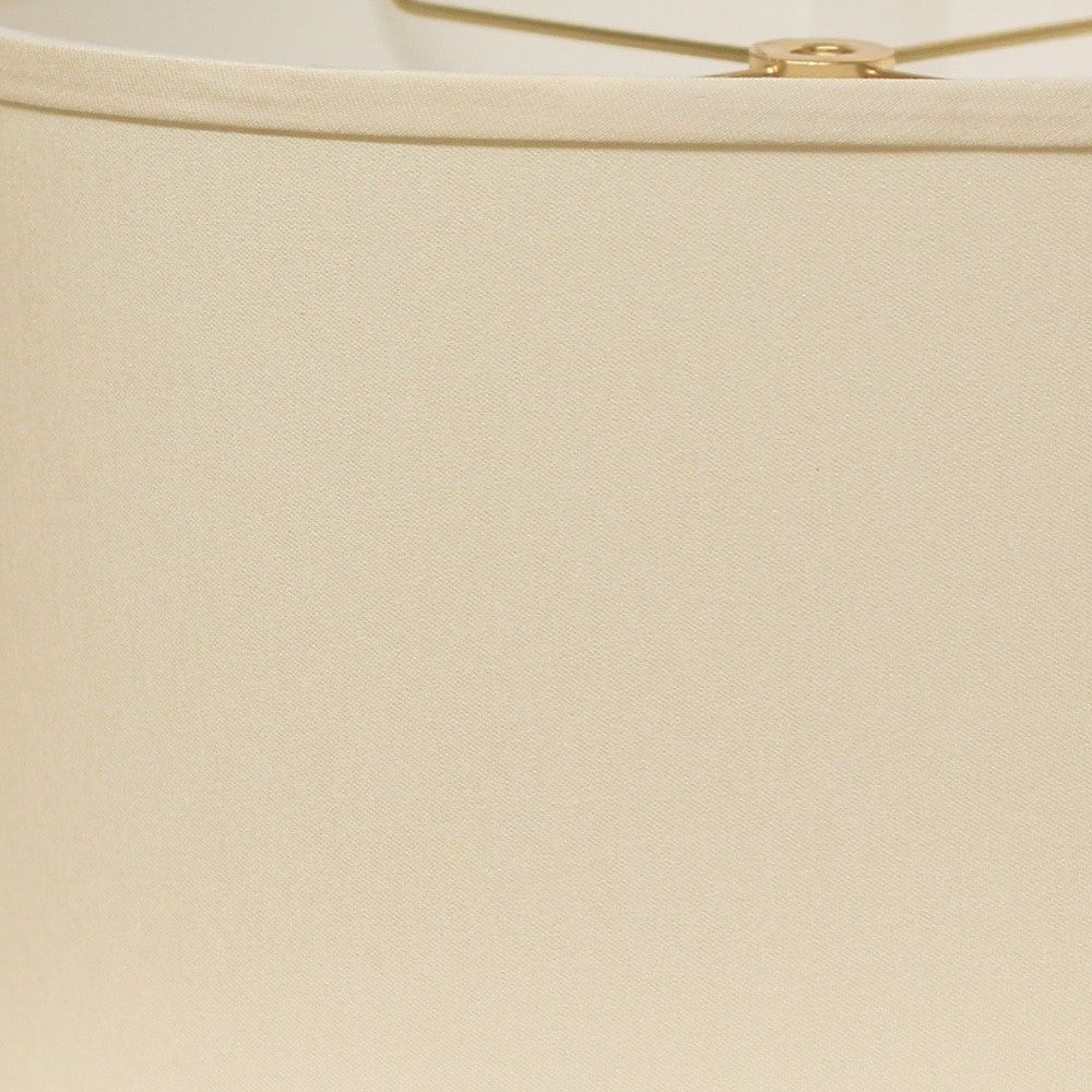 18" Ivory Throwback Oval No Slub Lampshade - Homeroots - Flyclothing LLC