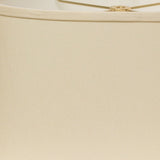 18" Ivory Throwback Oval No Slub Lampshade - Homeroots - Flyclothing LLC