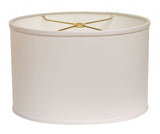 18" White Throwback Oval No Slub Lampshade - Homeroots - Flyclothing LLC