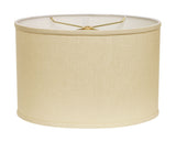 18" Parchment Biege Throwback Oval Linen Lampshade - Homeroots