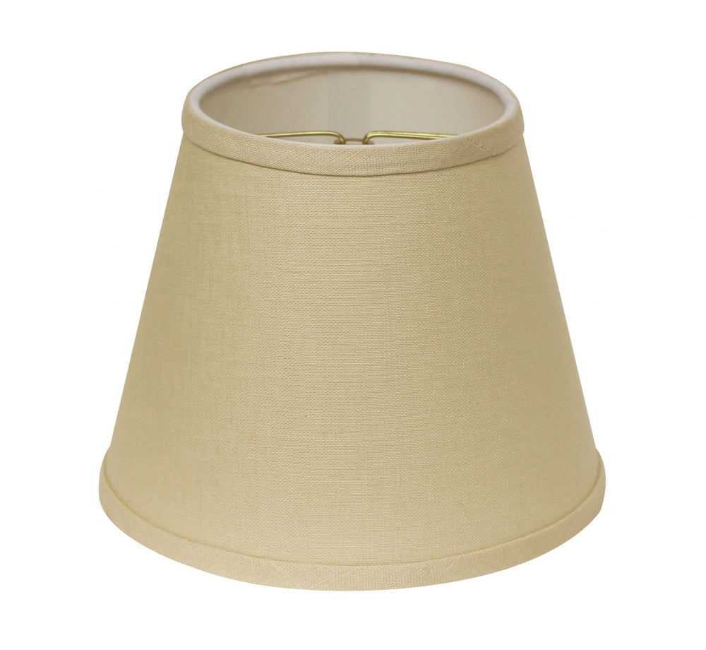 8" Parchment Biege Hardback Empire Linen Lampshade - Homeroots