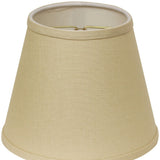 8" Parchment Biege Hardback Empire Linen Lampshade - Homeroots