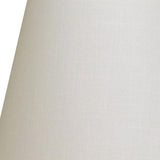 8" White Hardback Empire Linen Lampshade - Homeroots