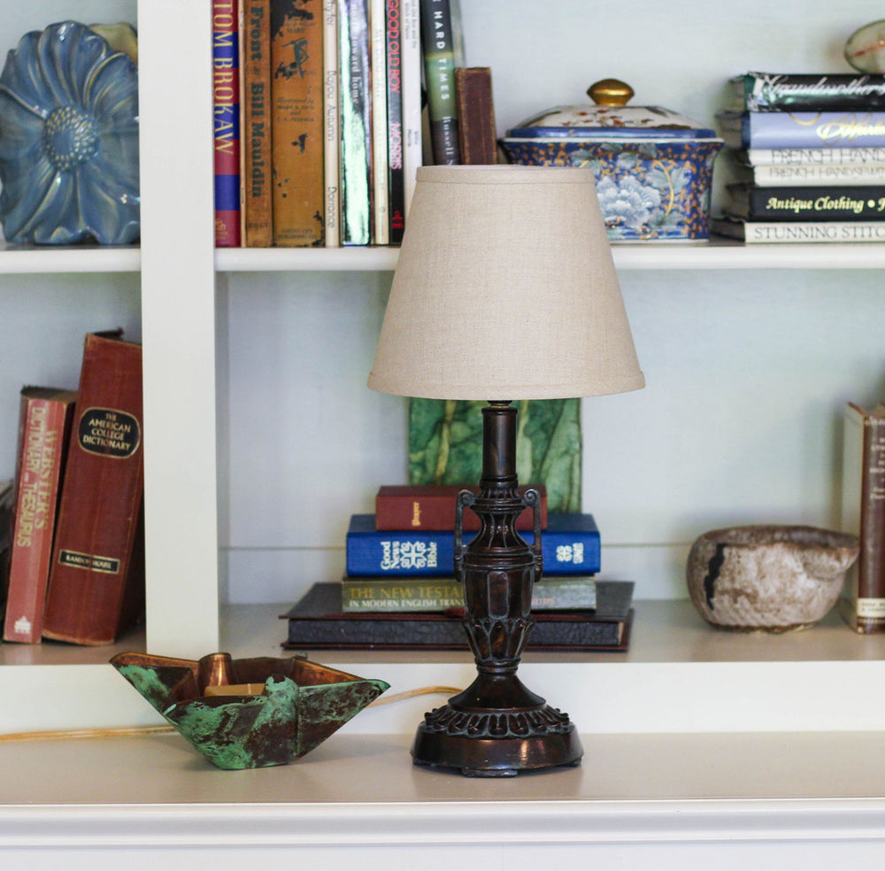 10" Dark Wheat Hardback Empire Linen Lampshade - Homeroots - Flyclothing LLC