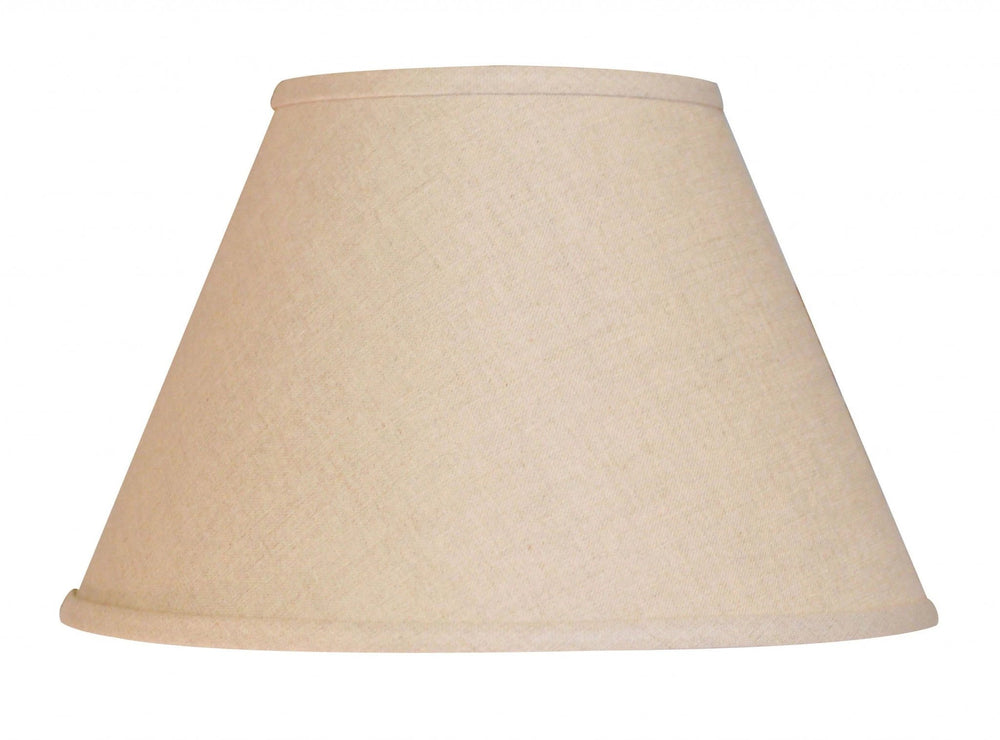 12" Dark Wheat Premium Empire Slanted Linen Lampshade - Homeroots