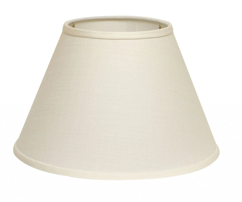 12" White Premium Empire Slanted Linen Lampshade - Homeroots - Flyclothing LLC