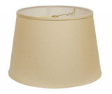 14" Parchment Biege Rounded Empire Slanted Linen Lampshade - Homeroots