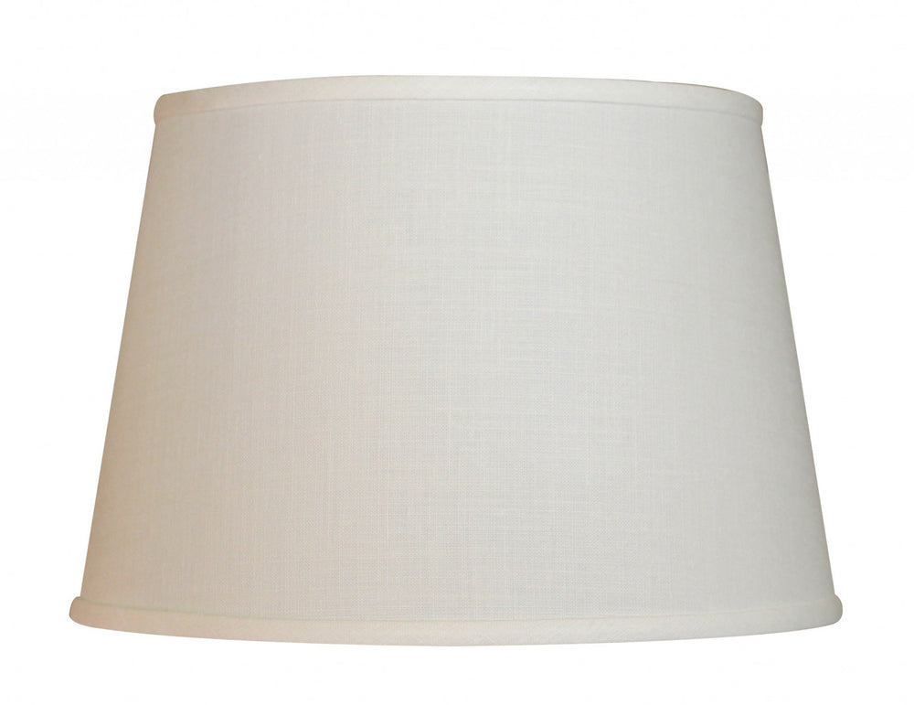 16" Ivory Throwback Drum No Slub Lampshade - Homeroots