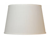 16" Ivory Throwback Drum No Slub Lampshade - Homeroots