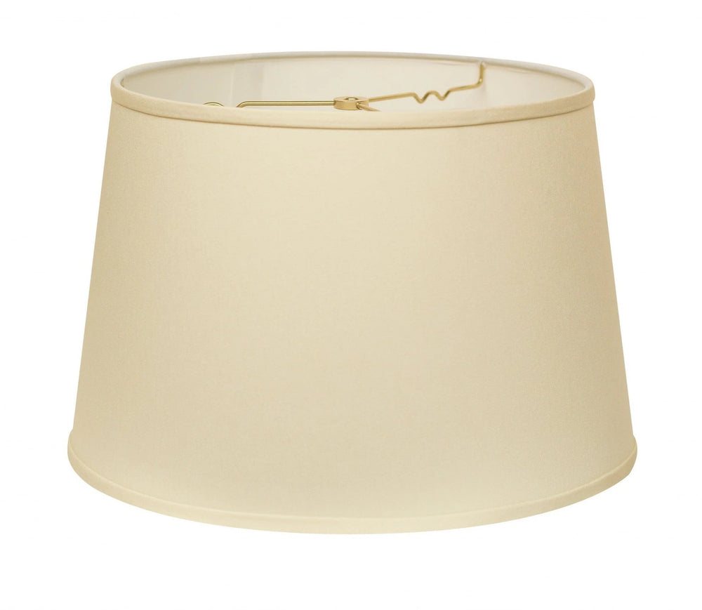 16" Ivory Rounded Empire Slanted No Slub Lampshade - Homeroots