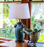 16" White Rounded Empire Slanted No Slub Lampshade - Homeroots