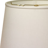 16" White Rounded Empire Slanted No Slub Lampshade - Homeroots