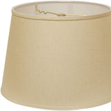 16" Parchment Biege Rounded Empire Slanted Linen Lampshade - Homeroots