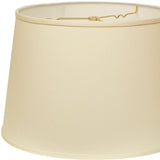 18" Ivory Rounded Empire Slanted No Slub Lampshade - Homeroots