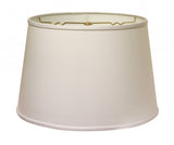 18" White Rounded Empire Slanted No Slub Lampshade - Homeroots - Flyclothing LLC