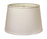 18" White Rounded Empire Slanted No Slub Lampshade - Homeroots