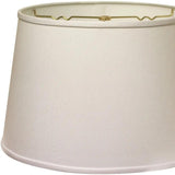 18" White Rounded Empire Slanted No Slub Lampshade - Homeroots
