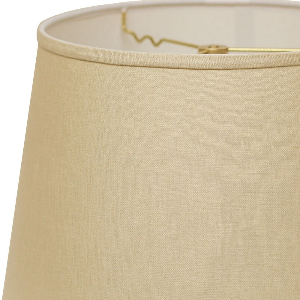 18" Parchment Biege Rounded Empire Slanted Linen Lampshade - Homeroots - Flyclothing LLC