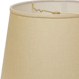 18" Parchment Biege Rounded Empire Slanted Linen Lampshade - Homeroots