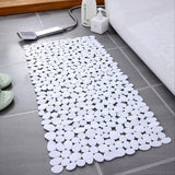 35" White Spa Pebbles Non Slip Bathtub Mat - Homeroots
