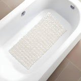 35" White Spa Pebbles Non Slip Bathtub Mat - Homeroots
