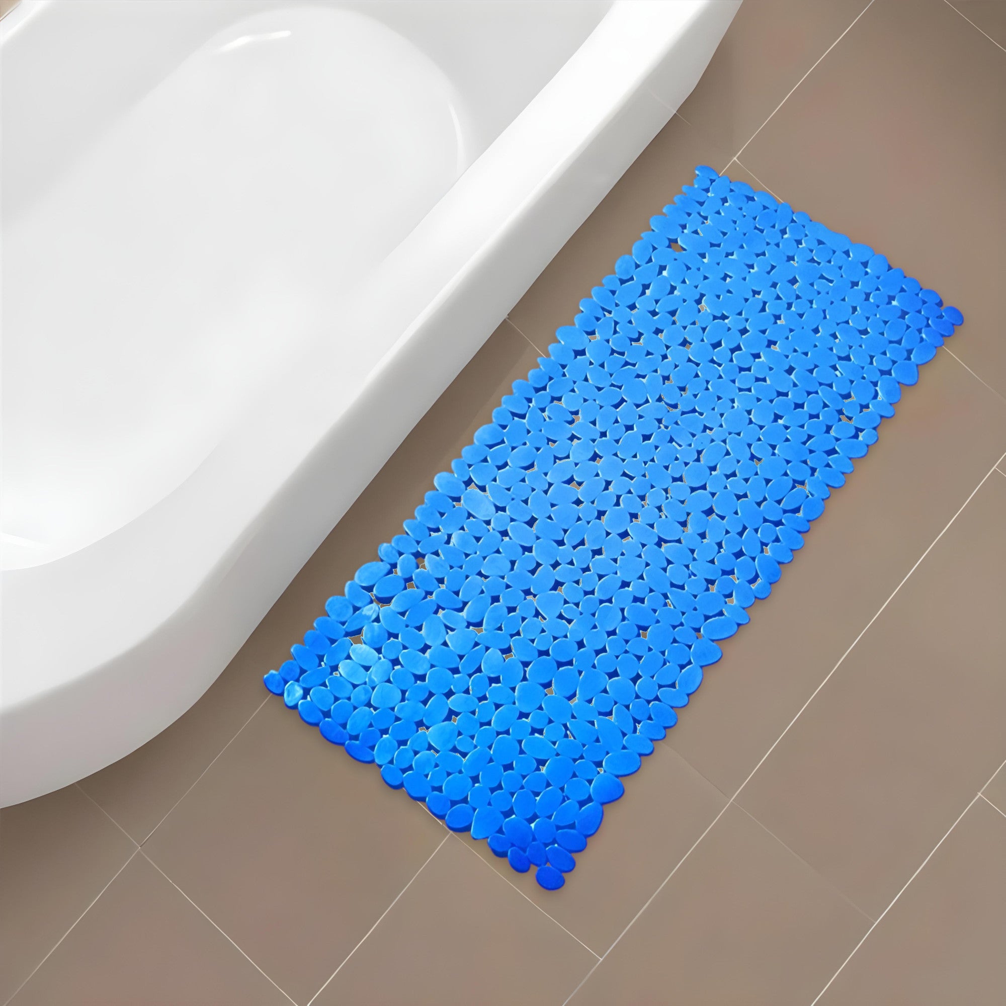 35" Blue Spa Pebbles Non Slip Bathtub Mat - Homeroots - Flyclothing LLC