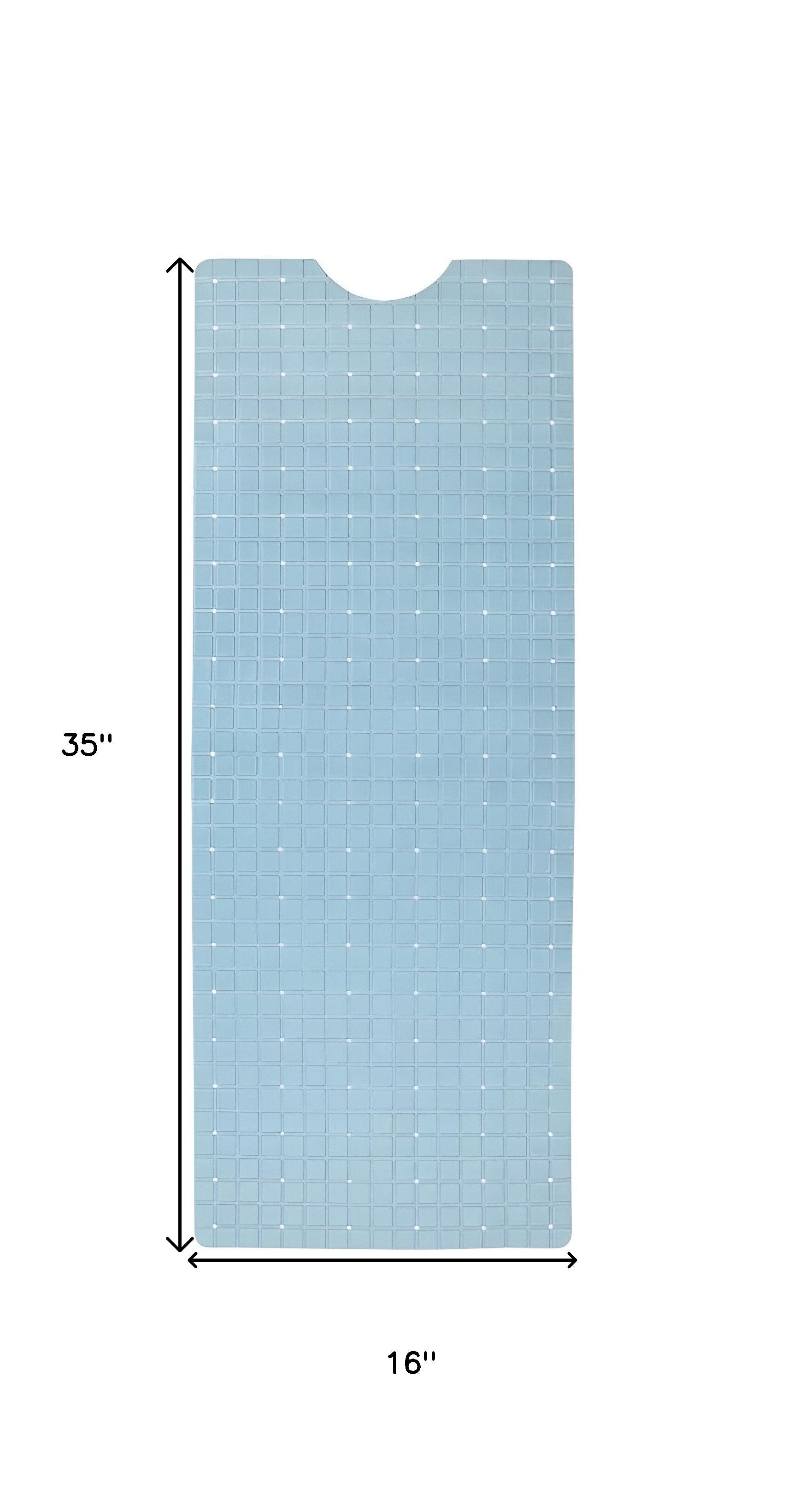40" Light Blue Geometric Tiles Non Slip Bathtub Mat - Homeroots - Flyclothing LLC