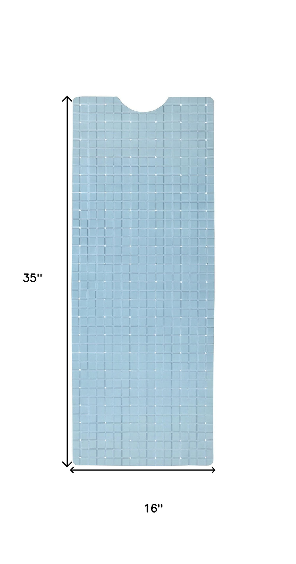 40" Light Blue Geometric Tiles Non Slip Bathtub Mat - Homeroots - Flyclothing LLC