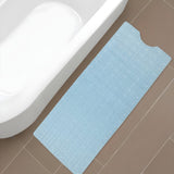 40" Light Blue Geometric Tiles Non Slip Bathtub Mat - Homeroots