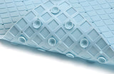40" Light Blue Geometric Tiles Non Slip Bathtub Mat - Homeroots