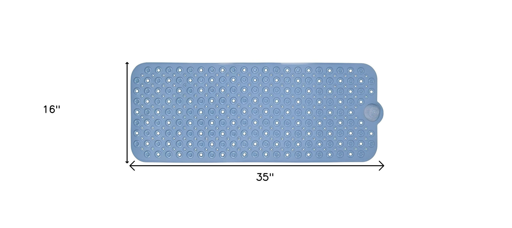 40" Blue Bubbles Non Slip Bathtub Mat - Homeroots - Flyclothing LLC