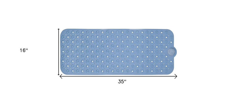 40" Blue Bubbles Non Slip Bathtub Mat - Homeroots - Flyclothing LLC