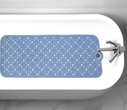 40" Blue Bubbles Non Slip Bathtub Mat - Homeroots