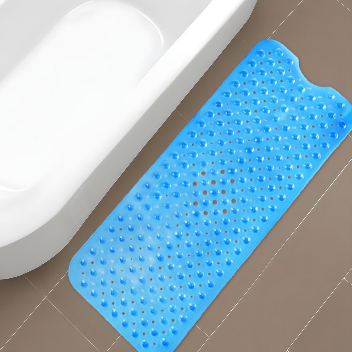 40" Translucent Blue Bubbles Non Slip Bathtub Mat - Homeroots - Flyclothing LLC