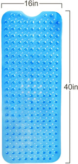 40" Translucent Blue Bubbles Non Slip Bathtub Mat - Homeroots - Flyclothing LLC