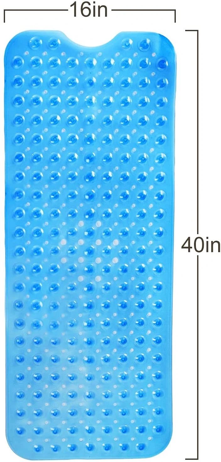 40" Translucent Blue Bubbles Non Slip Bathtub Mat - Homeroots - Flyclothing LLC