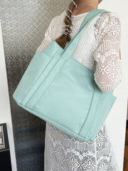 Oxford Cloth Tote Bag with Zipper - Trendsi