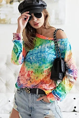 BiBi Tie Dye Soft Knit Jersey T-Shirt - Trendsi - Flyclothing LLC