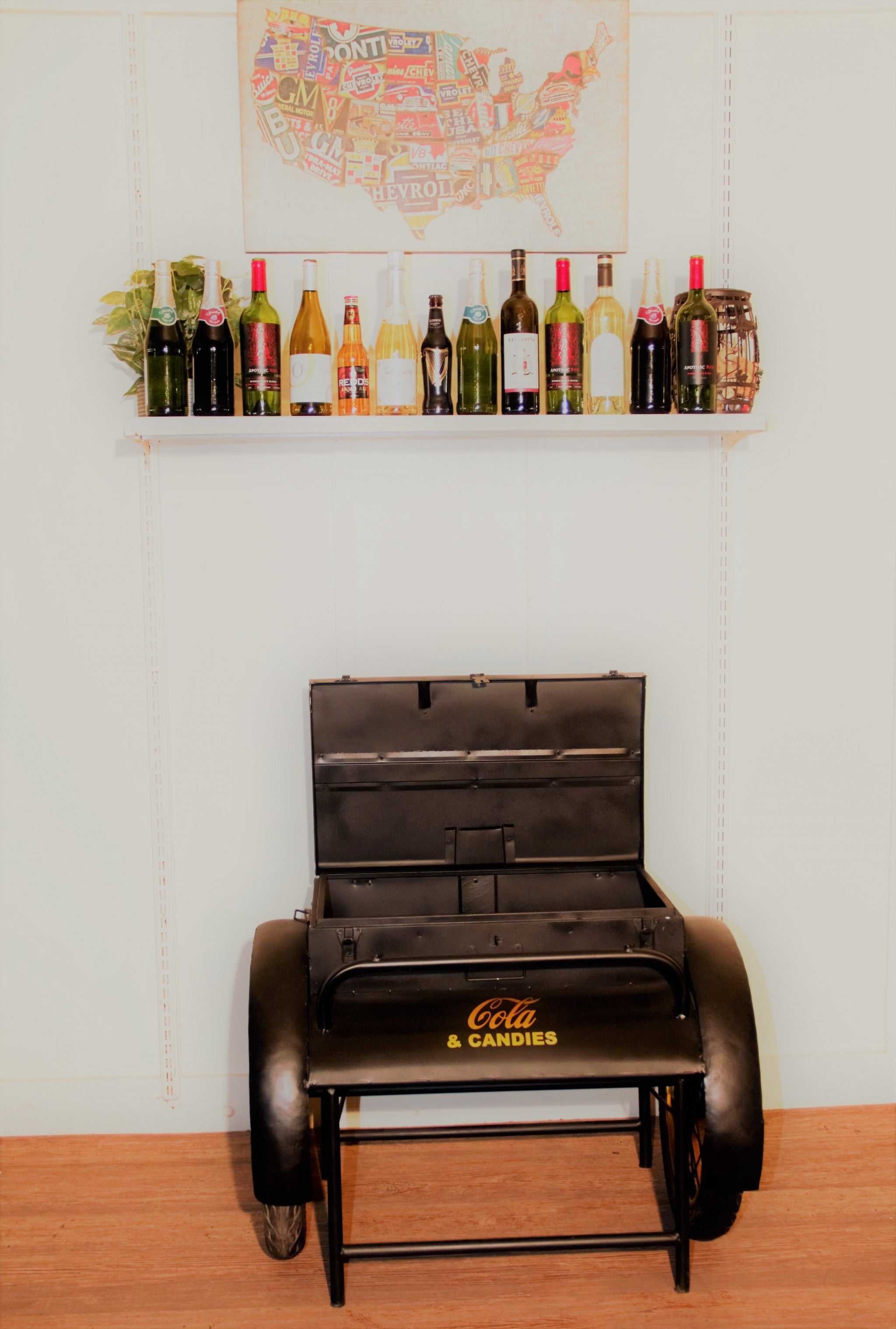 27" Black Steel End Table - Homeroots - Flyclothing LLC