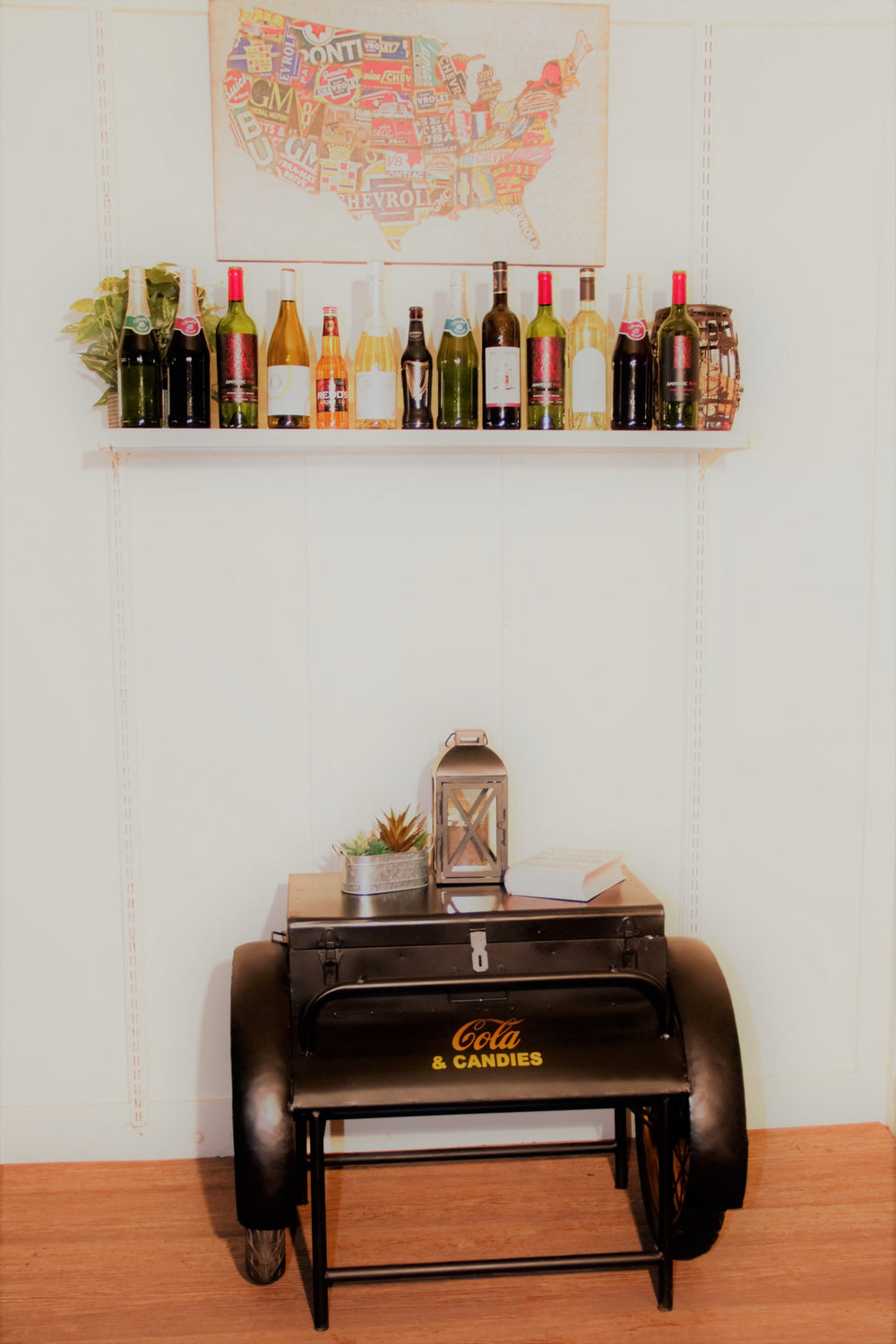 27" Black Steel End Table - Homeroots