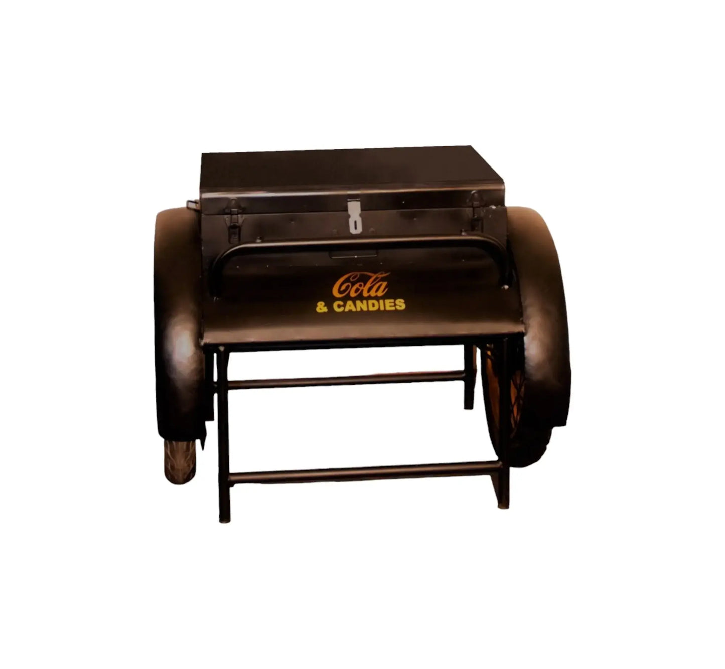 27" Black Steel End Table - Homeroots - Flyclothing LLC