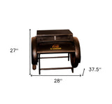 27" Black Steel End Table - Homeroots - Flyclothing LLC