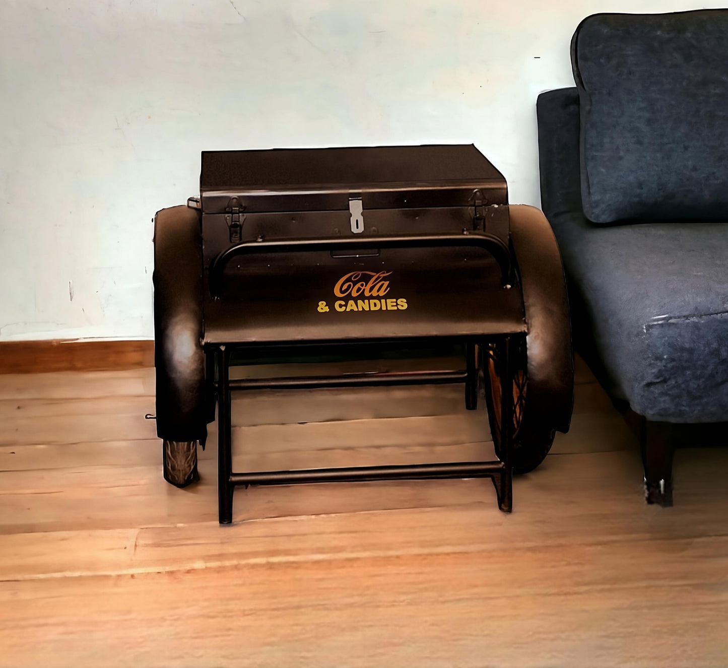 27" Black Steel End Table - Homeroots - Flyclothing LLC