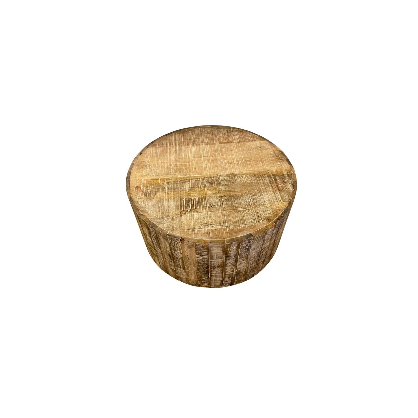 34" Natural Solid Wood Round Bunching Coffee Tables - Homeroots - Flyclothing LLC